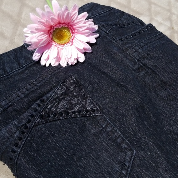 CJ Banks Black Studded Jeans - Picture 2 of 3